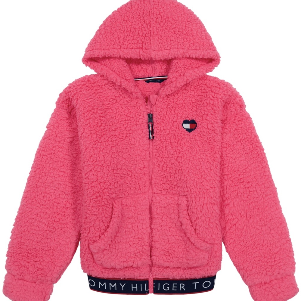 Tommy Hilfiger Kids Fuzzy Pink Hoodie